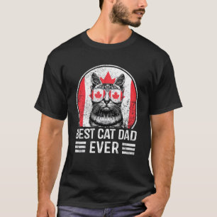 Camiseta Melhor Pai De Gato Já Mapeou Folha Canadá Dia Cana