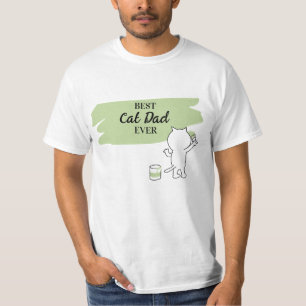 Camiseta Melhor Pai de Gato Nunca Camisa-T Masculina