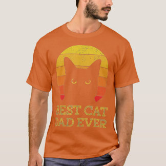 Camiseta Melhor Pai De Gato Nunca Vintage Pai De Gato Engra