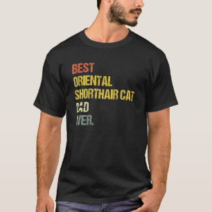 Camiseta Melhor Pai de gato oriental Shorthair