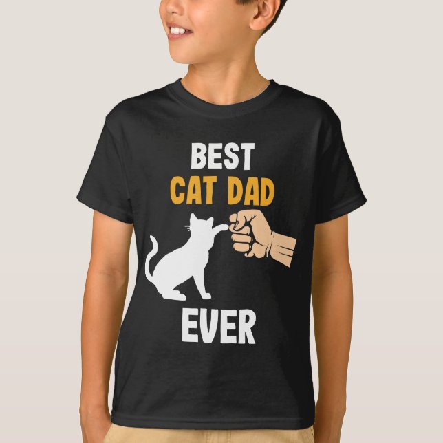 Camiseta Melhor Pai De Gato Pais De Kitten Pai Animal (Frente)