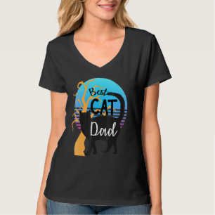 Camiseta Melhor Pai de Gato Pais Pretos para o Halloween