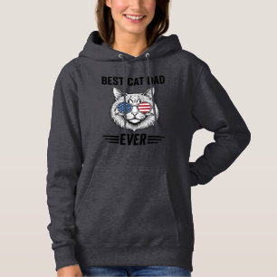Camiseta Melhor Pai de Gato Patriótico Design de Gato Vinta