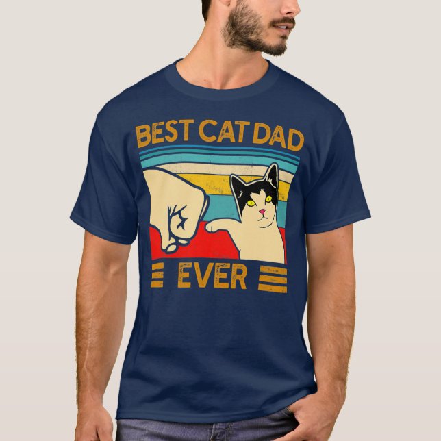 Camiseta Melhor Pai De Gato Que Nunca Foi Engraçado Pai De  (Frente)