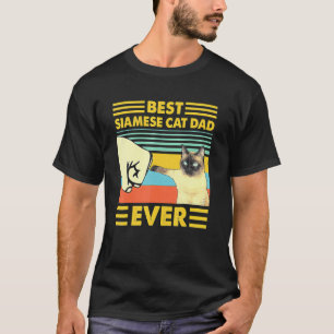 Camiseta Melhor Pai de Gato Siames do Mundo Retro Vintage P