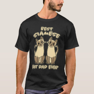 Camiseta Melhor Pai De Gato Siamês Já Pai De Gato
