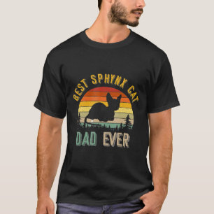 Camiseta Melhor Pai de Gato Sphynx Alguma Vez Voltage Retro