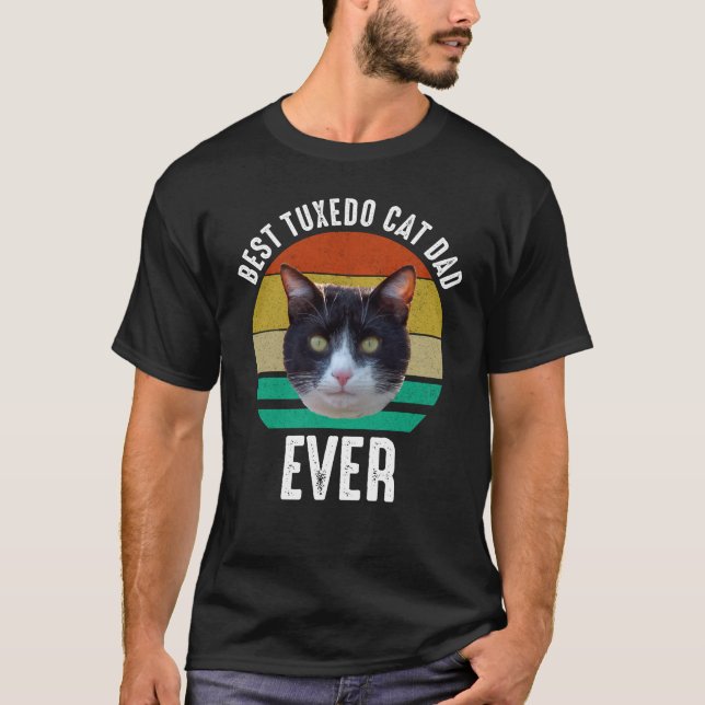 Camiseta Melhor Pai De Gato Tuxedo (Frente)