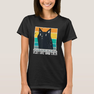 Camiseta Melhor Pai de Gato Vintage de Sempre Dia dos Pais
