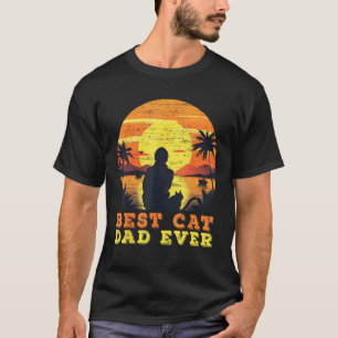 Camiseta Melhor Pai de Gato Vintage de Todos os Tempos  Pai