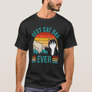Camiseta Melhor Pai de Gato Vintage de Todos os Tempos Soco