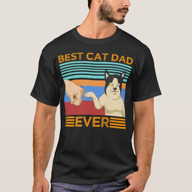 Camiseta melhor pai de gatos (Frente)
