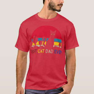 Camiseta Melhor pai de gatos alguma vez Vintage Retro Cat P