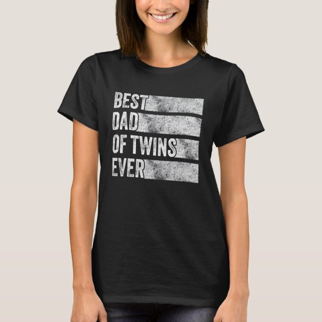 Camiseta Melhor Pai De Gêmeos Engravidando Funny Vin (Frente)
