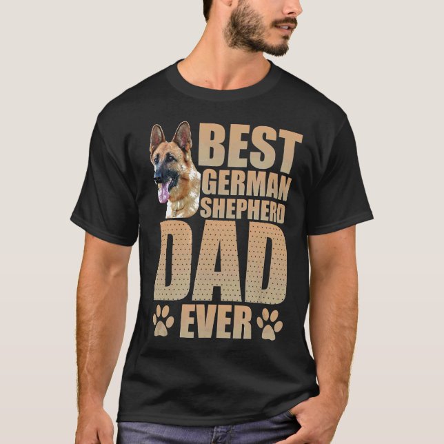 Camiseta Melhor Pai de German shepherd (Frente)