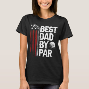 Camiseta Melhor Pai De Golfe Do Par Pai Golfer American Fla