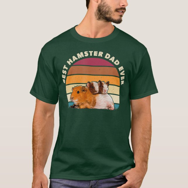 Camiseta Melhor Pai De Hamster Alguma Vez Com Hamster De Vi (Frente)