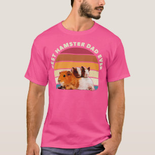 Camiseta Melhor Pai De Hamster Alguma Vez Retro Vintage Ham