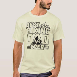 Camiseta melhor pai de hiking de todos os tempos