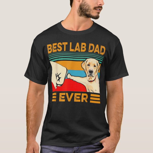 Camiseta Melhor Pai de Lab Sempre Retro (Frente)