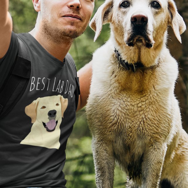 Camiseta Melhor Pai de Labrador Retriever Amarelo (Criador carregado)