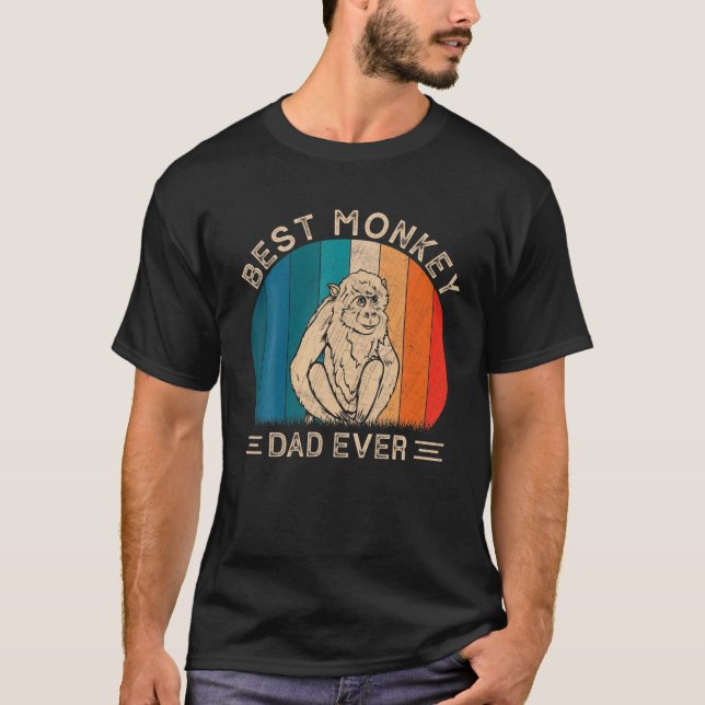Camiseta Melhor Pai de Macaco Alguma Vez com Gráfico de Mac (Frente)