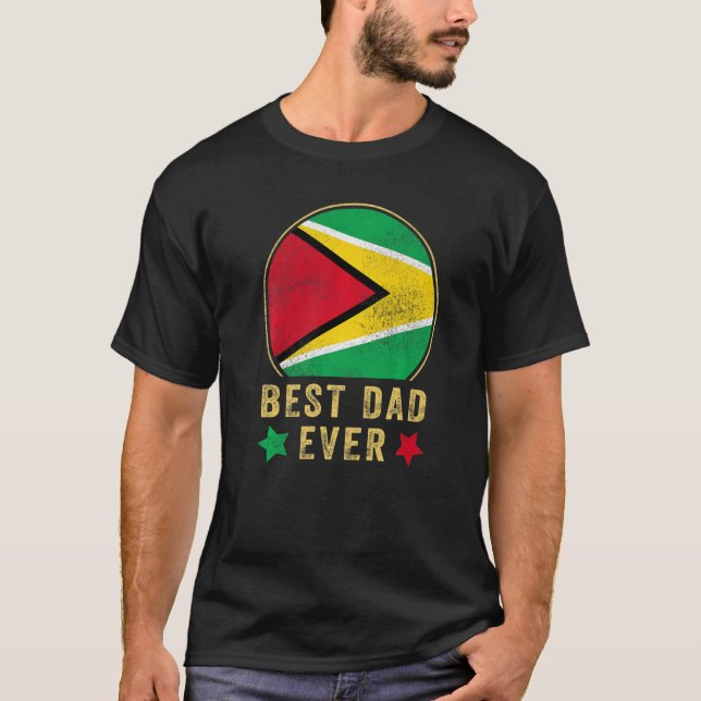 Camiseta Melhor Pai De Mens Sobre O País Padre Guianês Guia (Frente)