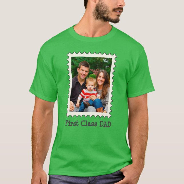 Camiseta Melhor Pai de PAI de PRIMEIRA CLASSE Foto personal (Frente)