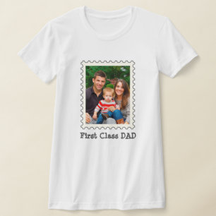Camiseta Melhor Pai de Pai de primeira classe Foto personal