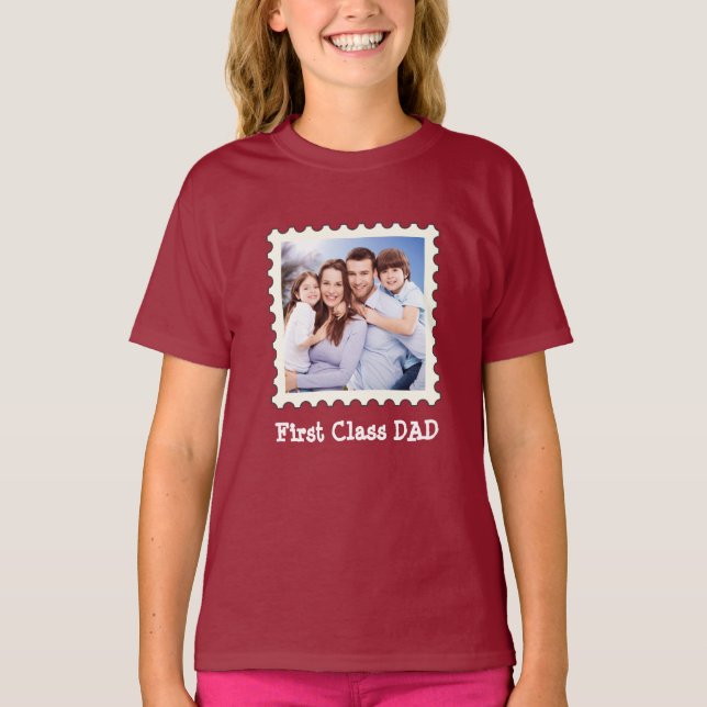 Camiseta Melhor Pai de PAI de PRIMEIRA CLASSE Foto quadrada (Frente)