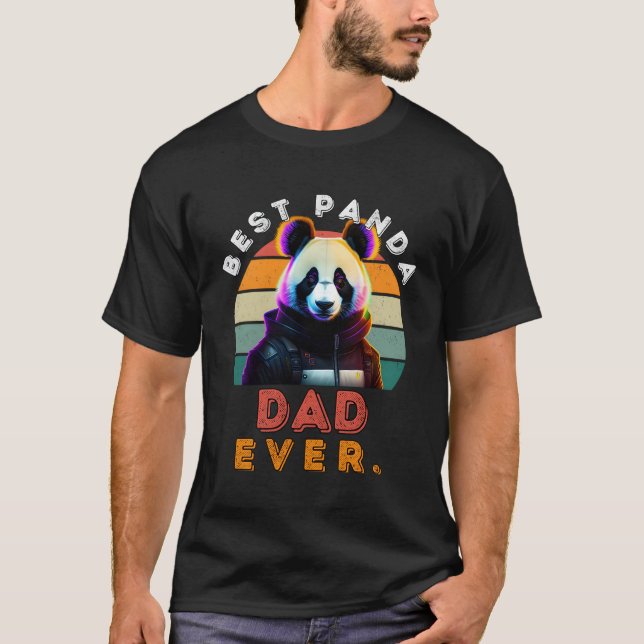 Camiseta Melhor Pai De Panda Nunca Cyberpunk Panda (Frente)