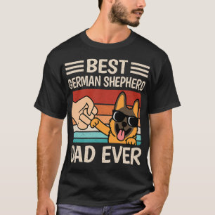 Camiseta Melhor Pai de Pastor Alemão Engraçado Amante de Cã