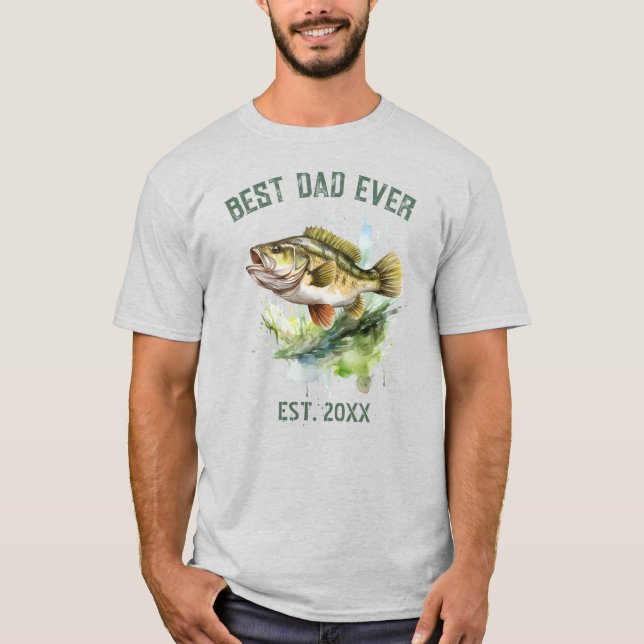 Camiseta Melhor Pai de Peixe Dia de os pais (Frente)