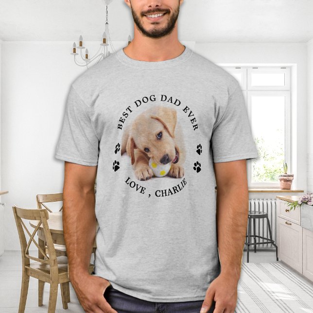 Camiseta Melhor Pai de Pet Fotográfico de Pet Personalizado (Criador carregado)