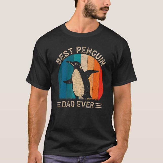 Camiseta Melhor Pai de pinguim Nunca Retrocedeu Pinguim (Frente)