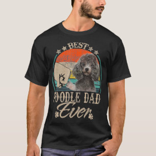 Camiseta Melhor Pai De Poodle Alguma Vez Vintage Fist Bump