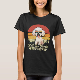 Camiseta Melhor Pai de Poodle Toy Branco de Todos os Tempos