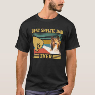 Camiseta Melhor Pai De Prateleira Shetland Sheepdog Ever Vi