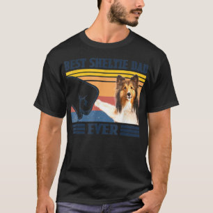 Camiseta Melhor Pai de prateleira Shetland Sheepdog Nunca V