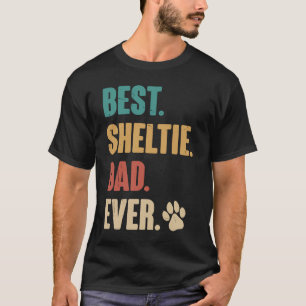 Camiseta Melhor Pai de prateleiras Shetland Sheepdog