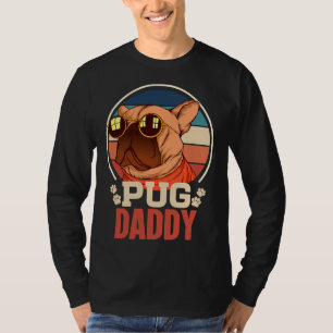 Camiseta Melhor Pai De Pug Que Ama Cachorros Retro Cute