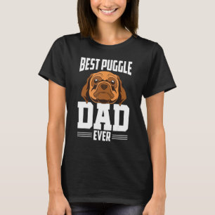 Camiseta Melhor Pai de Puggle de Todos os Tempos Dono de Ca