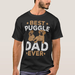 Camiseta Melhor Pai de Puggle de Todos os Tempos Homem Dia