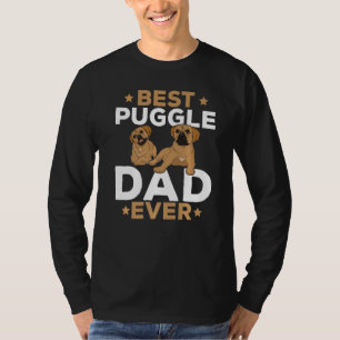 Camiseta Melhor Pai de Puggle do Homem Dia dos Pais Dono de