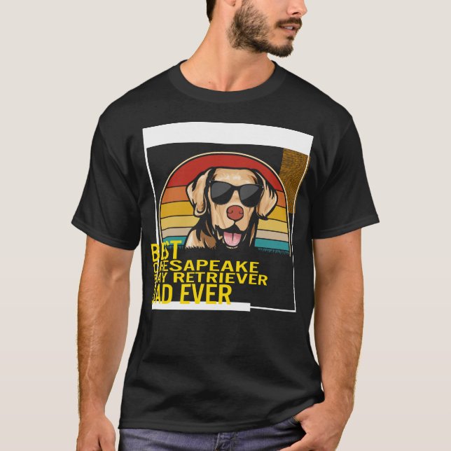 Camiseta Melhor Pai De Retriever Da Baía De Chesapeake (Frente)