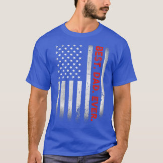 Camiseta Melhor Pai De Sempre Com Presente De Bandeira Amer