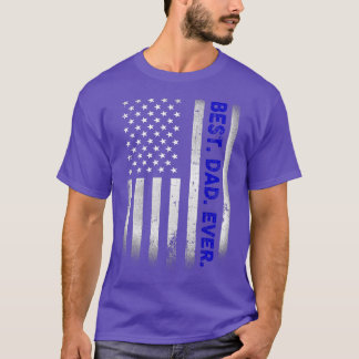 Camiseta Melhor Pai De Sempre Com Presente De Bandeira Amer