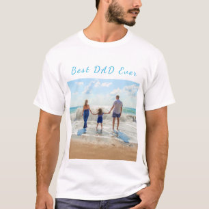 Camiseta Melhor PAI de sempre - Foto e texto personalizados
