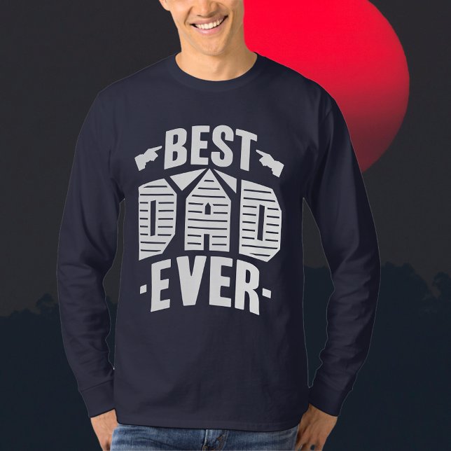 Camiseta Melhor Pai de sempre: O Respeito do Pai à Roupa-Ca (Zazzle Best Dad Ever_ Father's Respect Apparel Black T-Shirt (Front) #BestDadEver #DadGiftTypography)