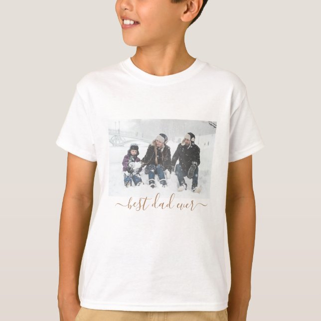 Camiseta Melhor Pai De Sempre, Personalize Seu Nome, Foto (Frente)
